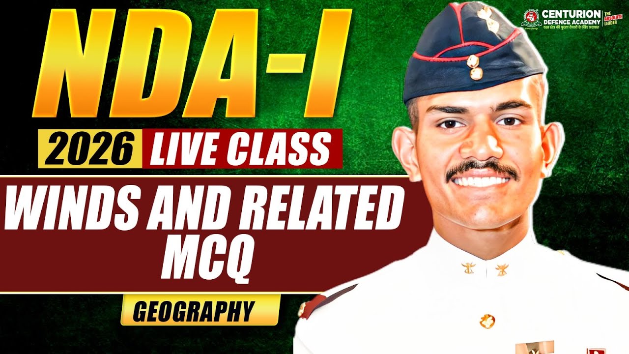 NDA 1 2026 Geography 🔥 | Winds and Related MCQ | Live Practice Session
