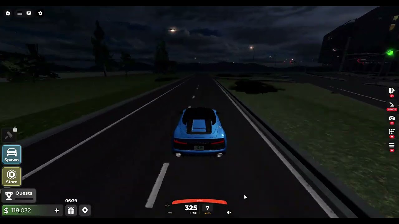 Roblox Midnight Chasers 2020 Aux sane convertible car speed test [ customized ]