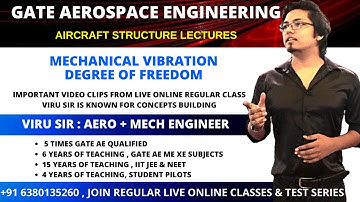 degree of freedom in vibration | Aerospace Engineering GATE lectures for mechanical vibration