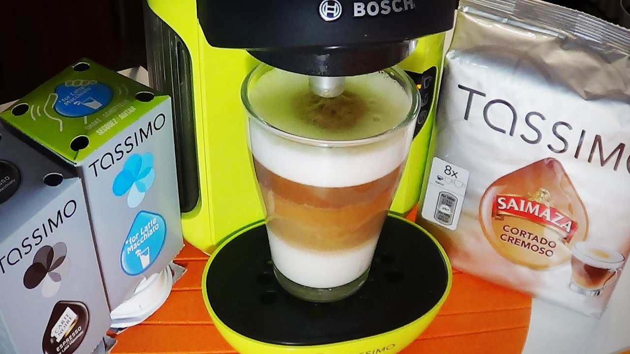 cafe Latte con cafetera bosch Tassimo 
