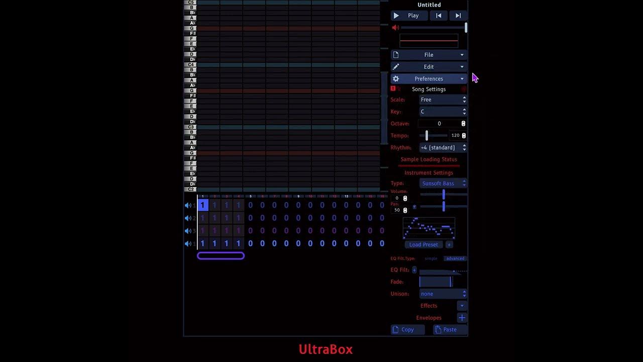Settings ultrabox beepbox tutorial part 1 make music for free