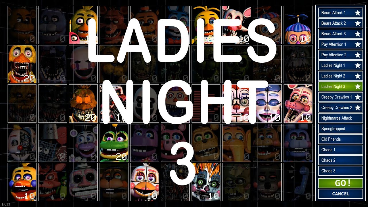 La noche mas injusta - FNAF Ultimate Custom Night Ladies Night 3 - YouTube