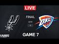 NBA LIVE! San Antonio Spurs vs Oklahoma City Thunder Game 7 | May 30, 2026 NBA Playoffs LIVE
