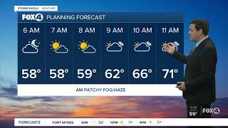 Forecast: Patchy fog/haze expected this morning with more sunshine later today