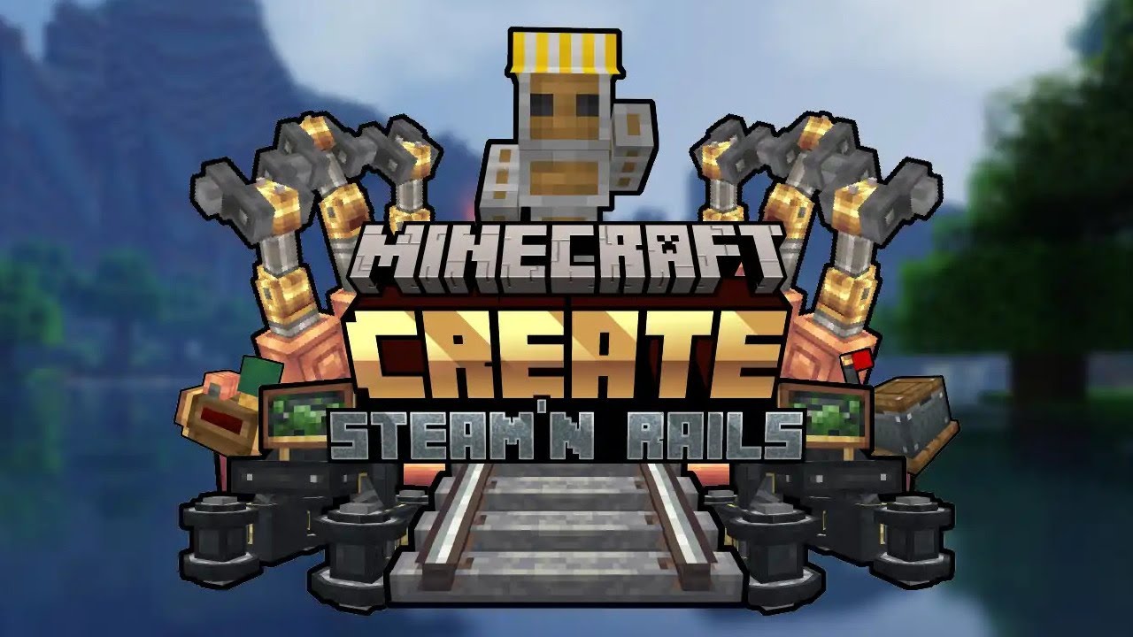 Minecraft create steam and rails фото 2