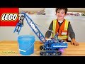 Unboxing and Playing with Lego Crawler Crane Truck + Pretend Plays Cops and Robbers Intro Skit