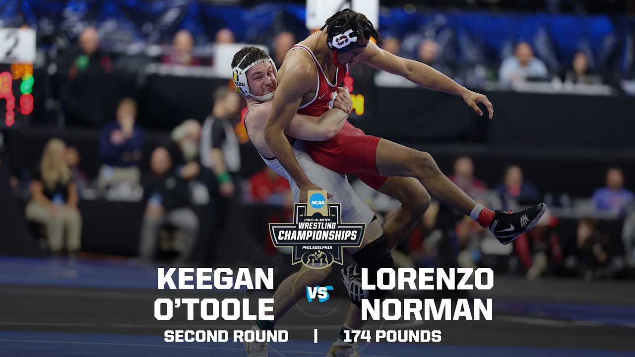 Keegan O'Toole vs. Lorenzo Norman: 2025 NCAA wrestling second round (174 pounds)