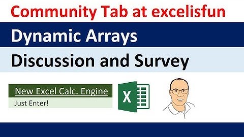 Dynamic Array Discussions in excelisfun Community Tab: Charts?, Append Totals? Big Data?
