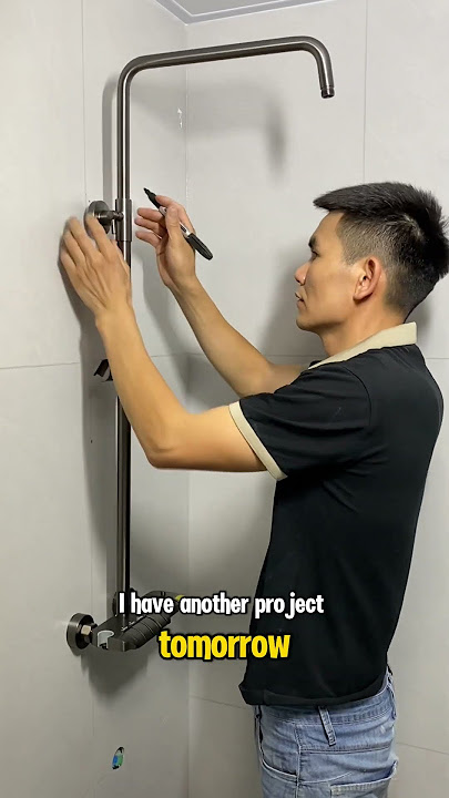 How to install a showerhead in the bathroom #electrican #electricalcontractor #construction