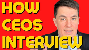 How does a CEO approach a job interview?