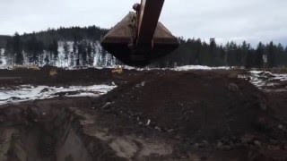 excavating a V ditch