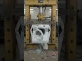 Hydraulic press vs. washing machine. Real-time compression test. ⚙️📉 #satisfying #hydraulicpress