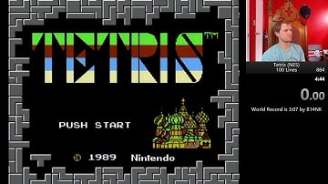 Tetris NES Speedrun (100 Lines) 4:41 PB by xJRigsx