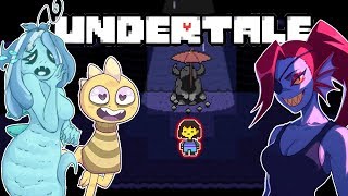 Глава стражи Андайн и остальные Жители Водопадья // Undertale #4