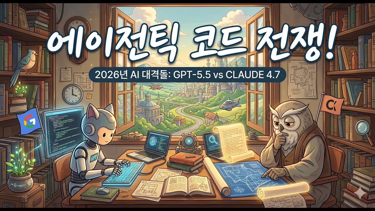에이전틱 코드 전쟁: GPT-5.5와 Claude Opus 4.7 승자는?