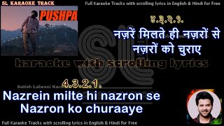 Teri jhalak asharfi Srivalli | clean karaoke with scrolling lyrics