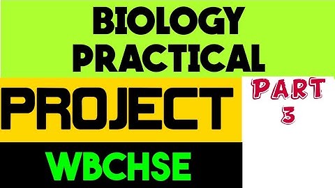 Biology Practical || PROJECT / অনুসন্ধান প্রকল্প || WBCHSE