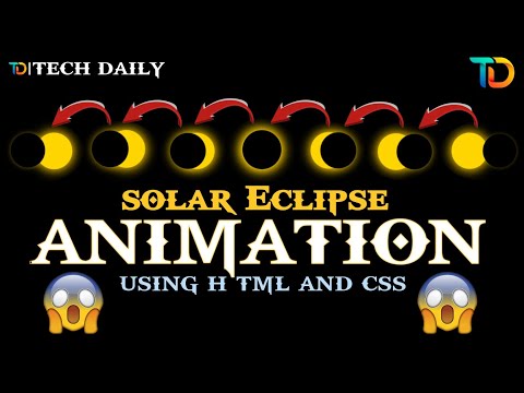 Solar Eclipse Animation 😱🚀 | CSS Only Solar Eclipse Animation Effects #solareclipse #html