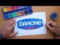 Youtube Thumbnail How to draw a Danone logo