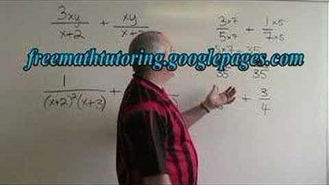 Common Denominator in Algebraic Fractions