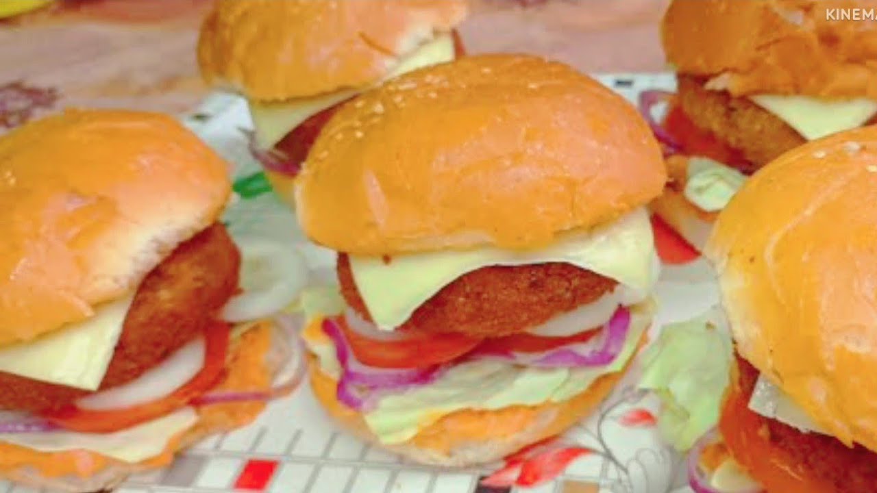 Veg Aalo Tikki Burger RecipeVeg Cheese Burger RecipeHomemade Burger RecipeHaleema ka Kitchen