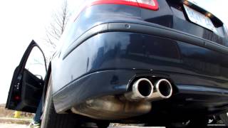 2004 Saab 9-3 SS with custom enlarged muffler exit pipes and Cherry Bomb tips 2004 Saab 9 3 Linear Custom
