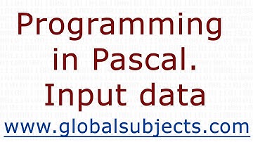 Programming in Pascal. Input data