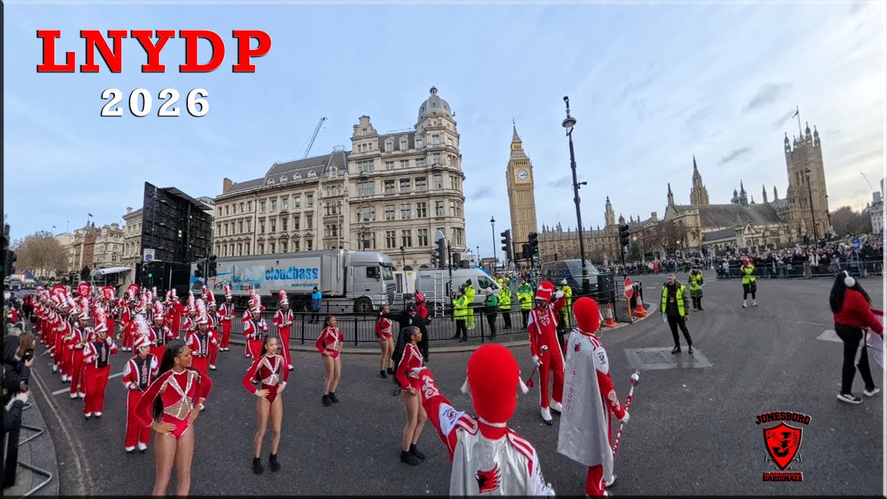 London New Year's Day Parade 2026 Full Performance Jonesboro High School Majestic Marching Cardinals