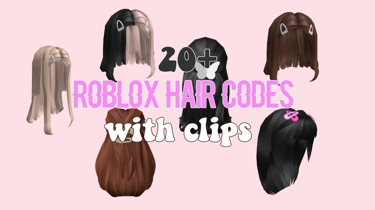 Roblox Hair Codes Roblox Hair With Hair Clips Cute And Aesthetic Youtube - hair syle codes for roblox