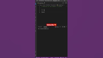 Addition Of Two Numbers In Python | Python Numbers Program | #shorts