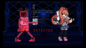 Monika steps in! | Detected (IRIS / Hacked Hex) but Monika sings it | Friday Night Funkin [Playble]