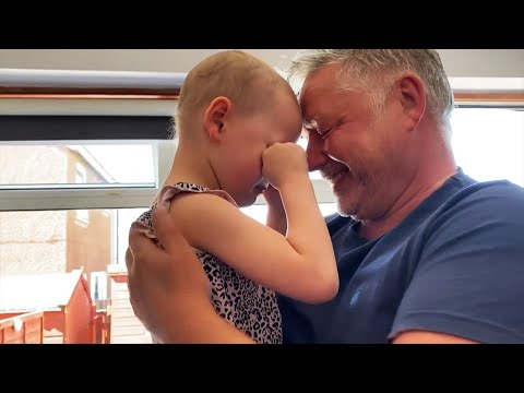 Four-year-old cancer patient reunited with dad after seven weeks apart due to coronavirus lockdown