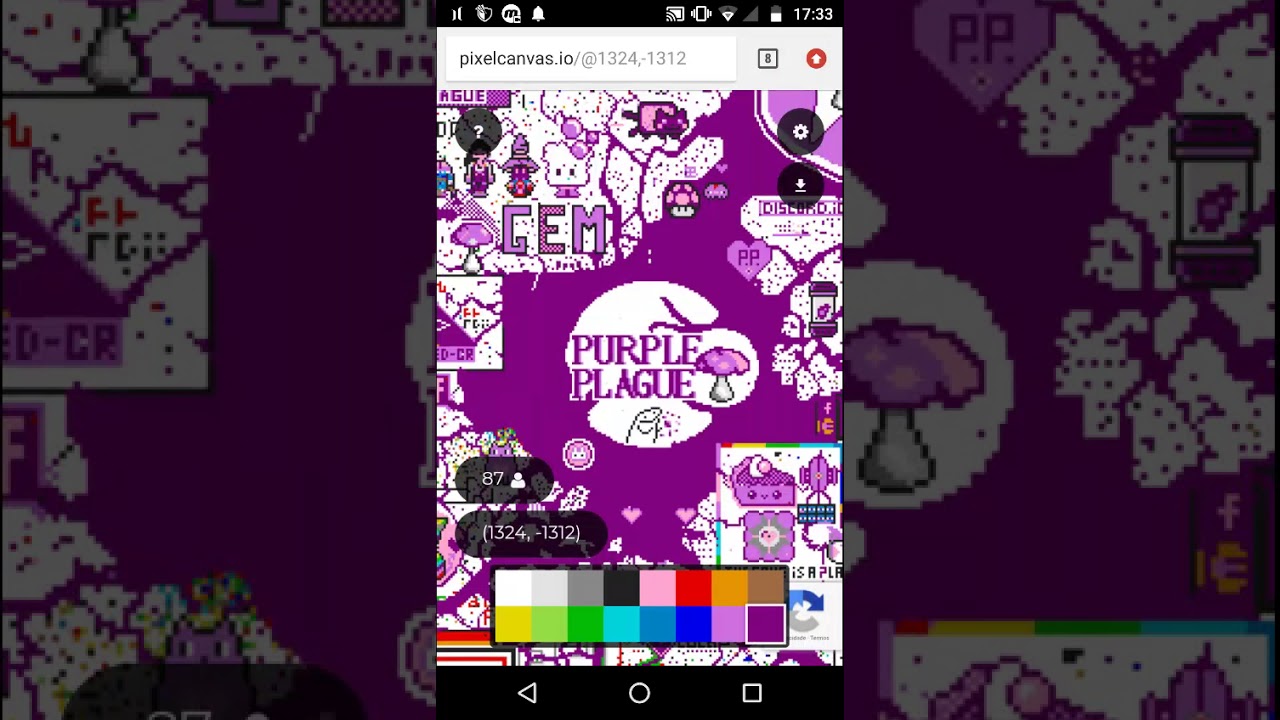 Como esta a Purple Plague - pixelcanvas.io