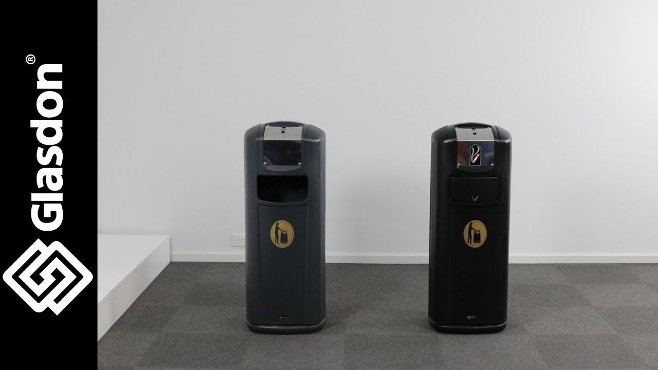 Glasdon | Demostración | Papelera-Cenicero Integro City™