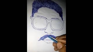 Pen sketch face draw art viral youtubeshorts shorts