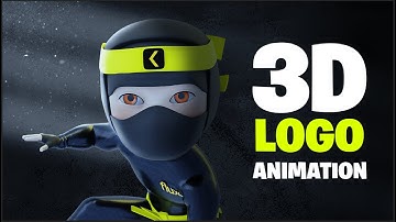 Ninja 3D Animation | FLUX | 3D Logo Animation | Mascot Logo Intro | Blender | Whizzy Studios