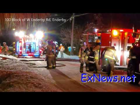 Enderby House Fire on West Enderby road 100 block Sunday February 25 2023