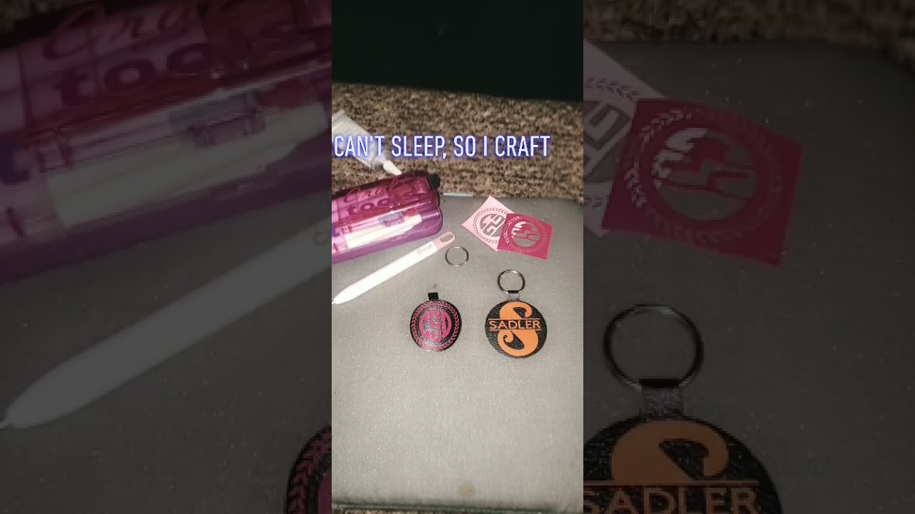 Faux leather monogram keychains YouTube