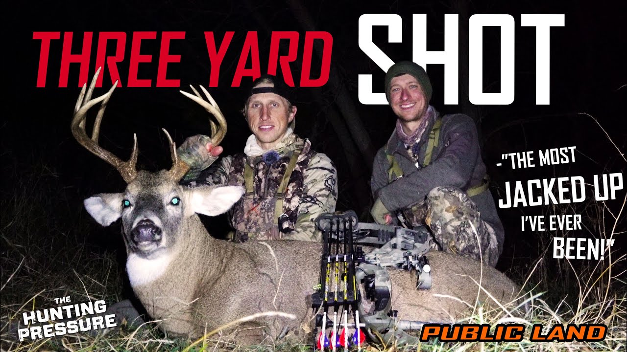 УДАЛЕННАЯ ОБЩЕСТВЕННАЯ ЗЕМЛЯ ДЛЯ ОХОТЫ ИЗ ЛУКА С ПРИМАНКОЙ - ВЫСТРЕЛ С ТРЕХ ЯРОВ ОТ ЗЕМЛИ