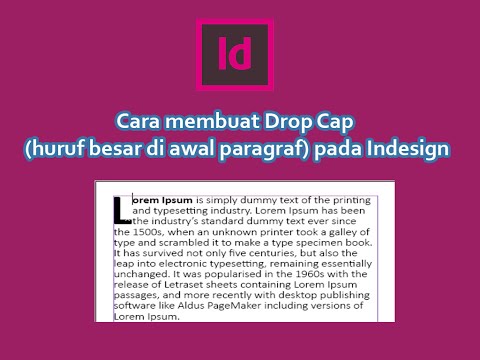 Video: Bagaimana cara membuat huruf kapital pertama di InDesign?