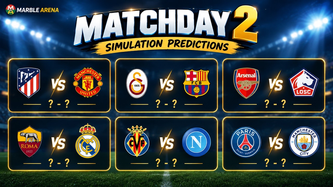 Champions League Matchday 2 Simulation: Man City vs PSG, Barcelona, Real Madrid & More
