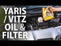 How to: Change oil &amp; filter Toyota Vitz / Yaris Mk2 / Daihatsu Charade (service)