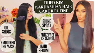 I Tried Kim Kardashian Hair Care Routine For Straight,Frizz Free Hair | Sushmita&#39;s Diaries