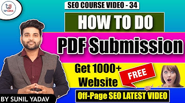 PDF Submission in SEO | How to do PDF Submission | What is PDF Submission | Off-page SEO Course