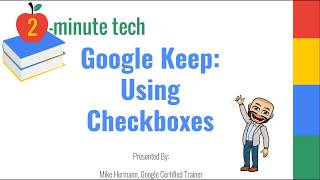 Google Keep: Using Checkboxes