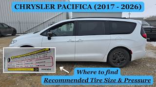 Chrysler Pacifica - TIRE PRESSURE & FACTORY TIRE SIZE (2017 - 2026) | Voyager & Grand Caravan