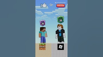 Which game is better? | Roblox vs Minecraft #shorts #roblox #minecraft