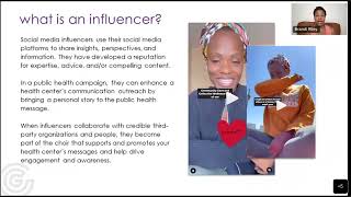 HEALTHY INFLUENCE Collaborating with social media influencers on health related campaigns