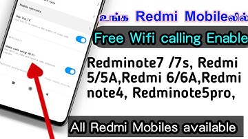 How to Enable Free wifi calling | All Redmi Mobiles available now | Redminote7 /7s | TECH2TAMIL