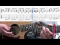 Here Comes the Sun - The Beatles guitar TAB(How to play)